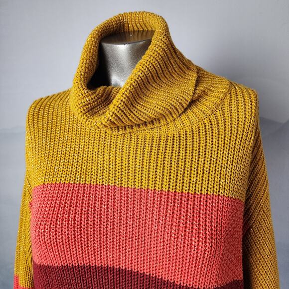 For the Republic Striped Multicolor Shimmer Knit Sweater | Women's Large - Picture 2 of 13
